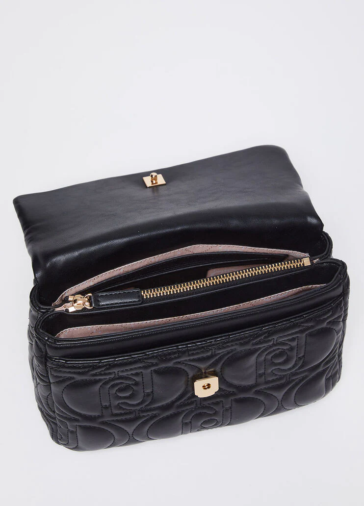 Quilted crossbody bag with logo