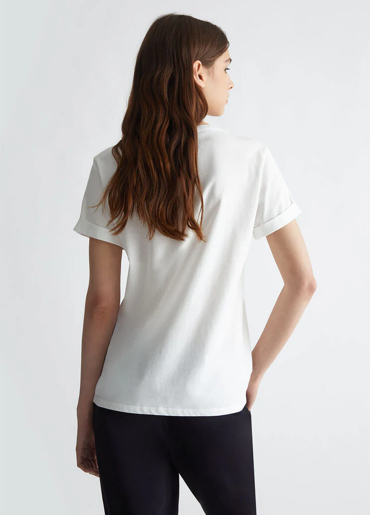 T-shirt with rhinestones