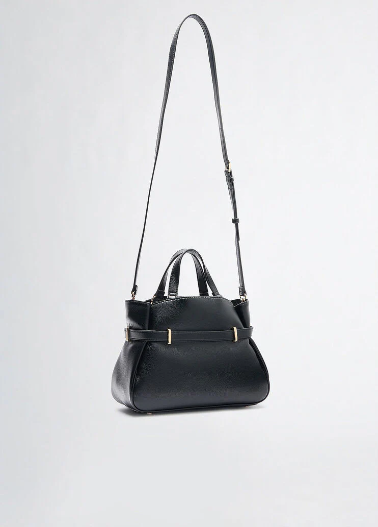 Black handbag with charm