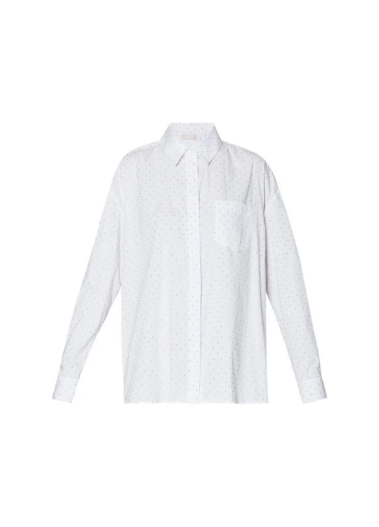Oversized shirt with mini-studs