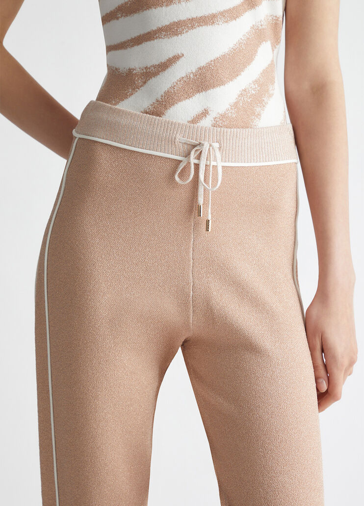 Animal-design knit trousers