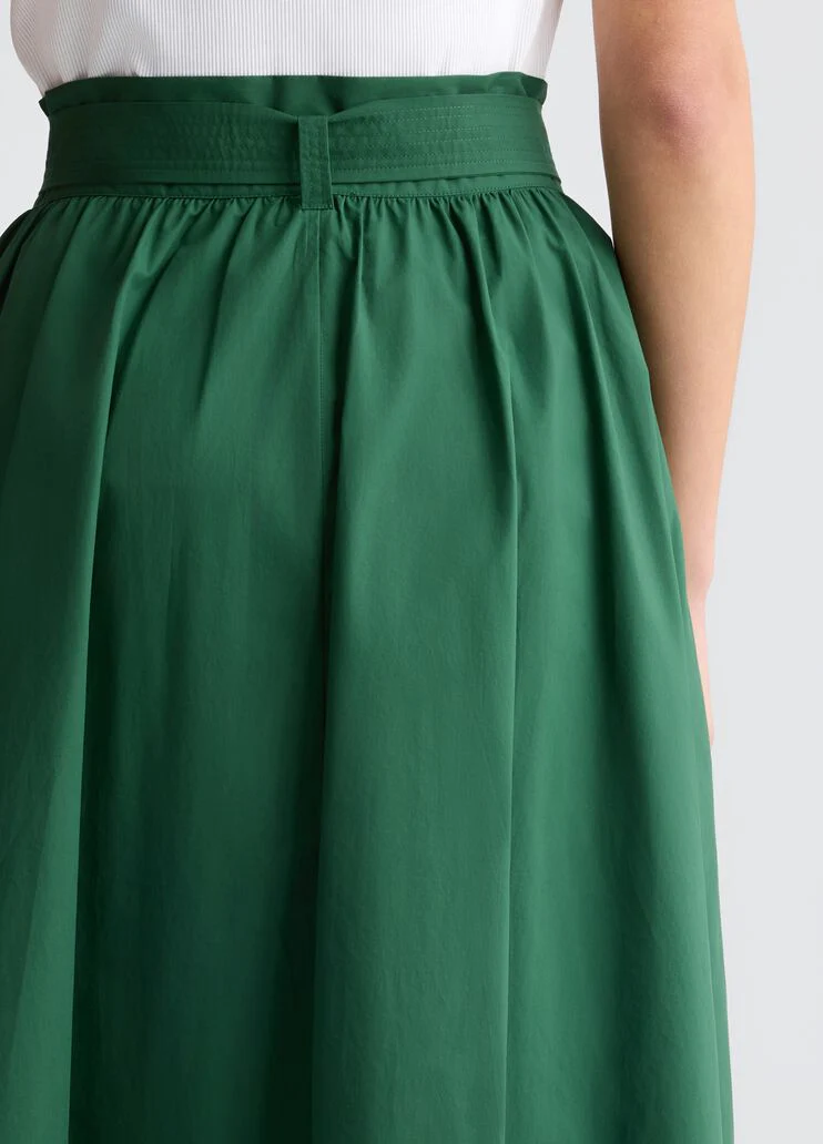 Green midi skirt