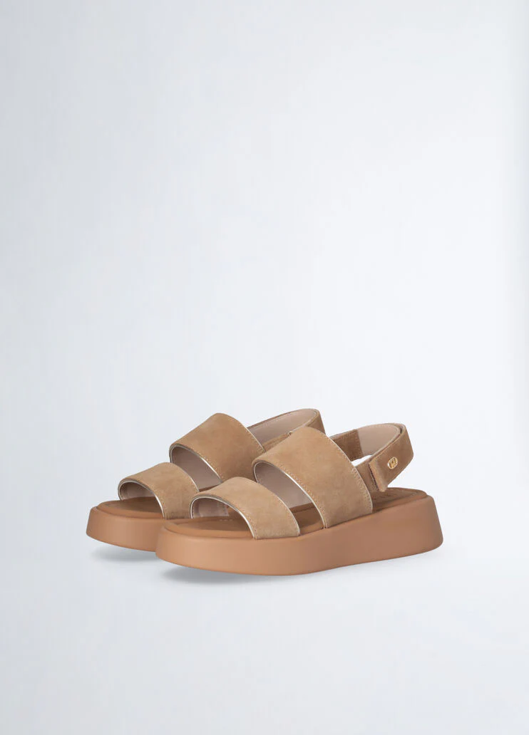 Suede platform sandals