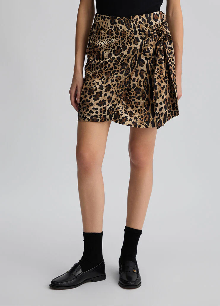 Animal-print miniskirt