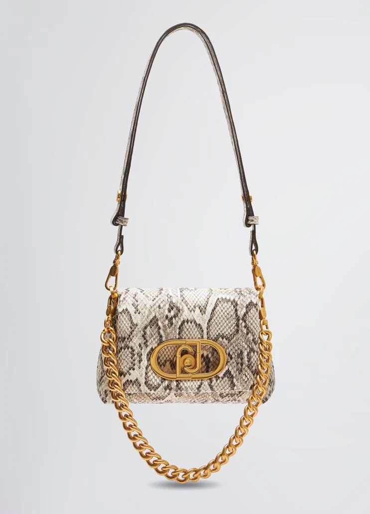 Small python-print LaPuffy bag