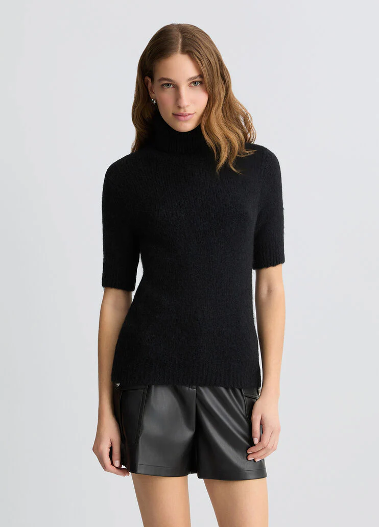 Black turtleneck with cut-out