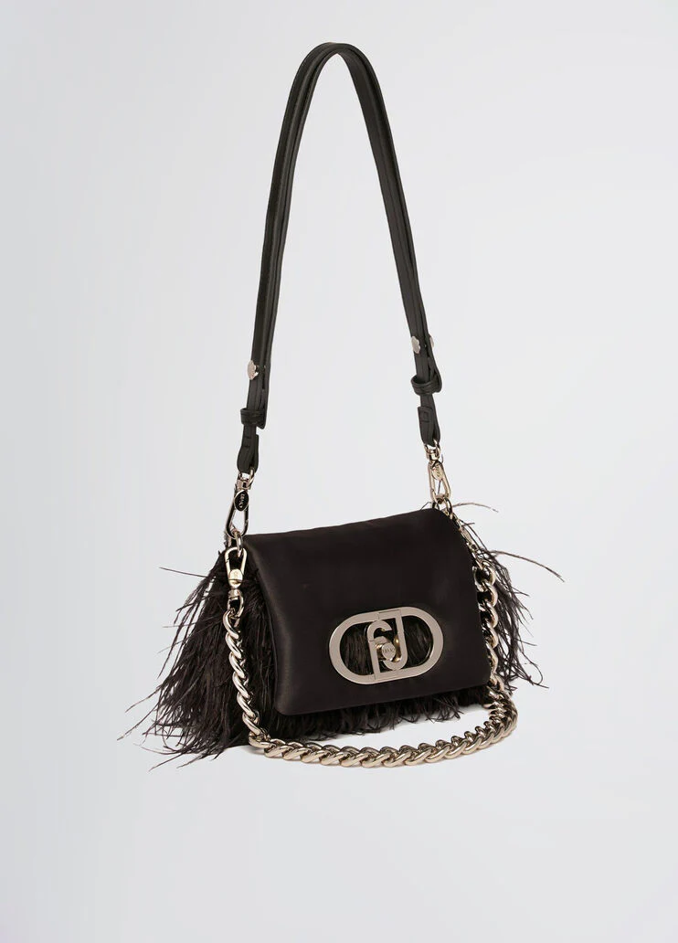 Small LaPuffy bag with feathered detailing