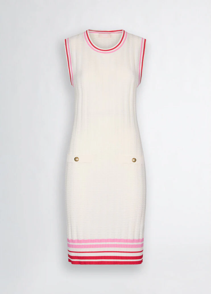 White knit dress