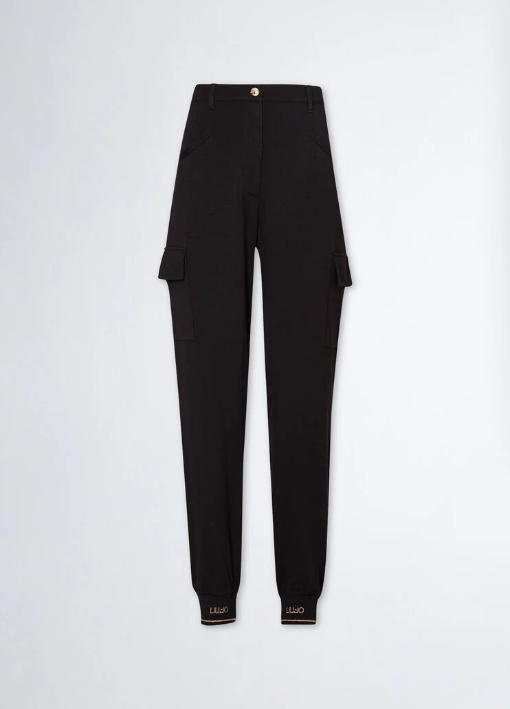 Cargo pants in jersey