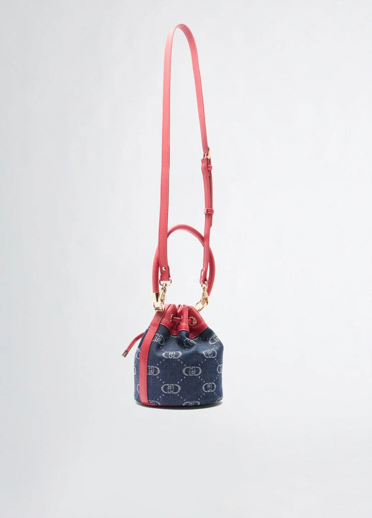 Jacquard bucket bag