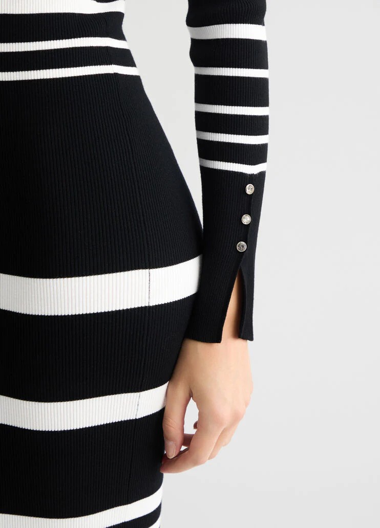 Striped knit dress