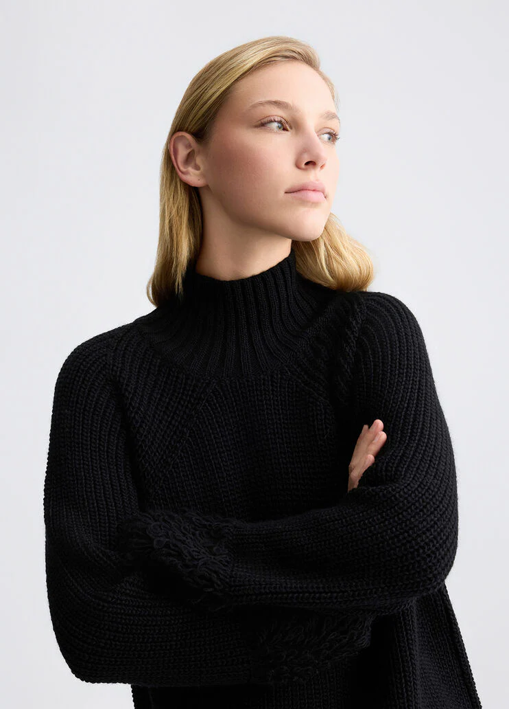 Black wool jumper