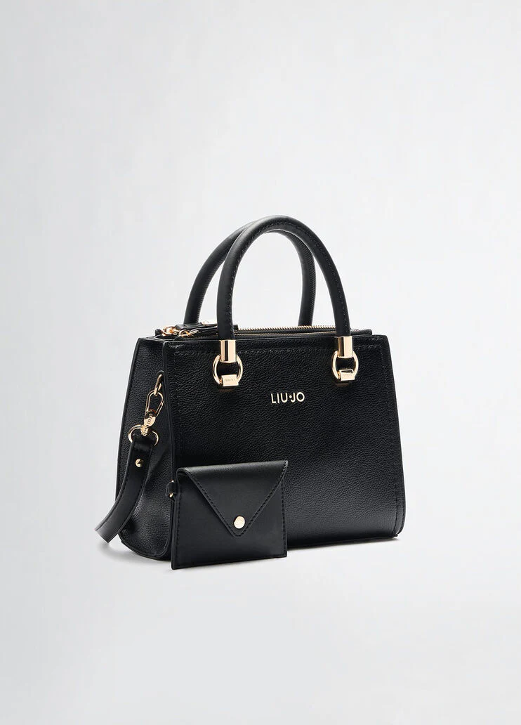 Handbag with matching clutch