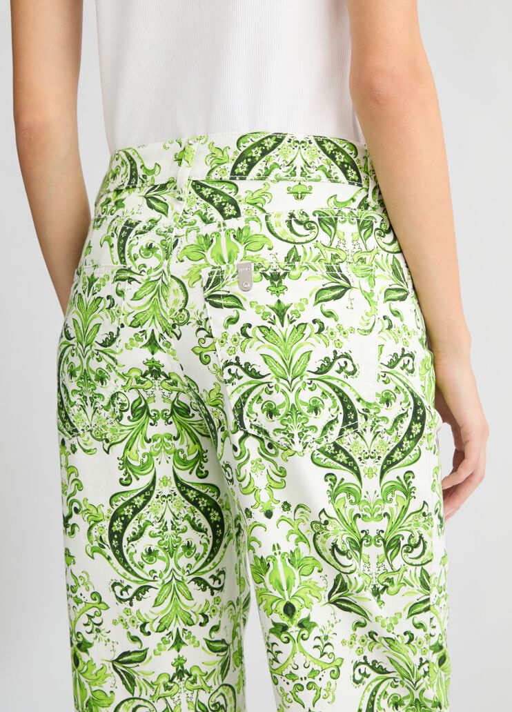 Printed cotton trousers