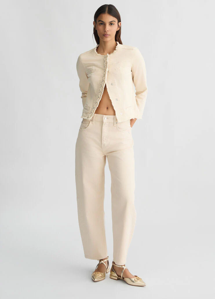 Beige jacket with rhinestones