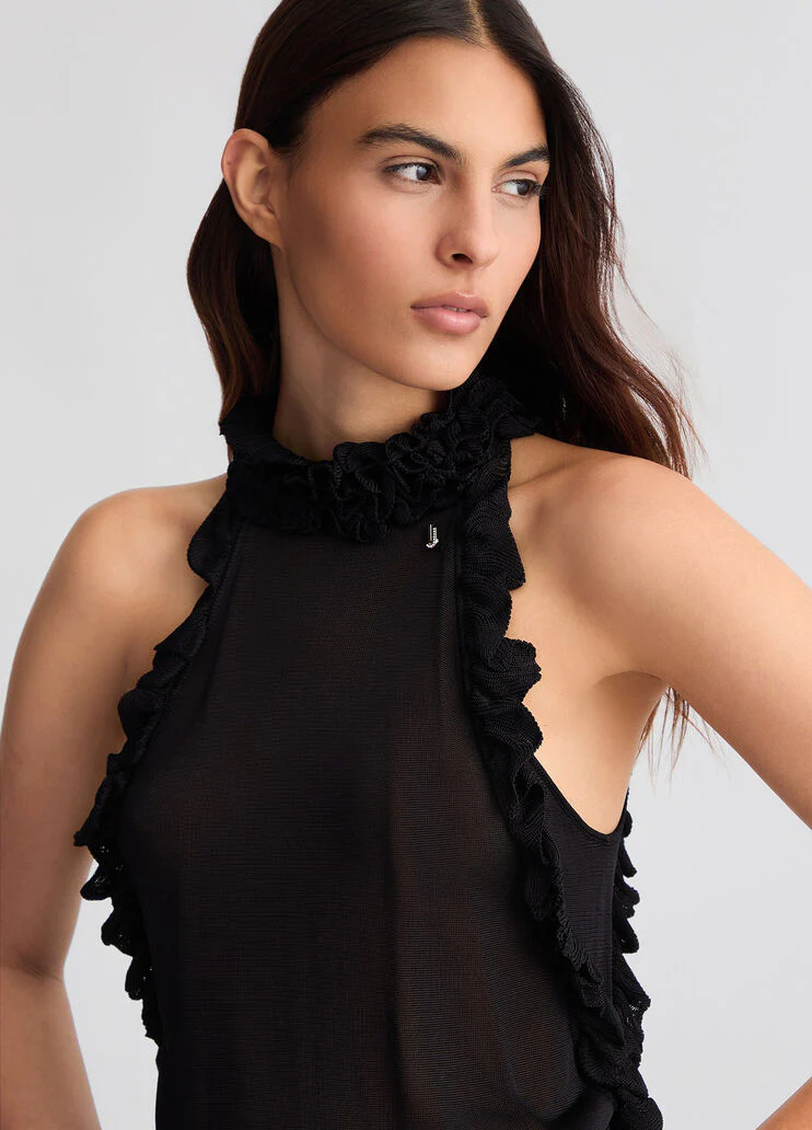 Black viscose top
