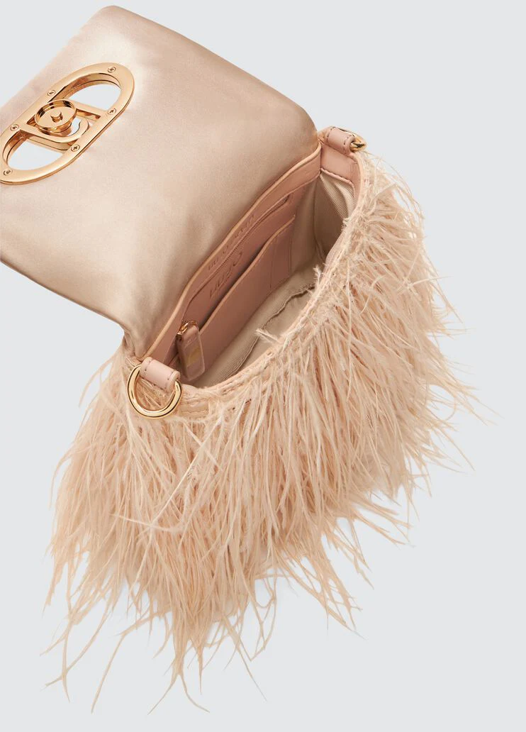 Small LaPuffy bag with feathered detailing