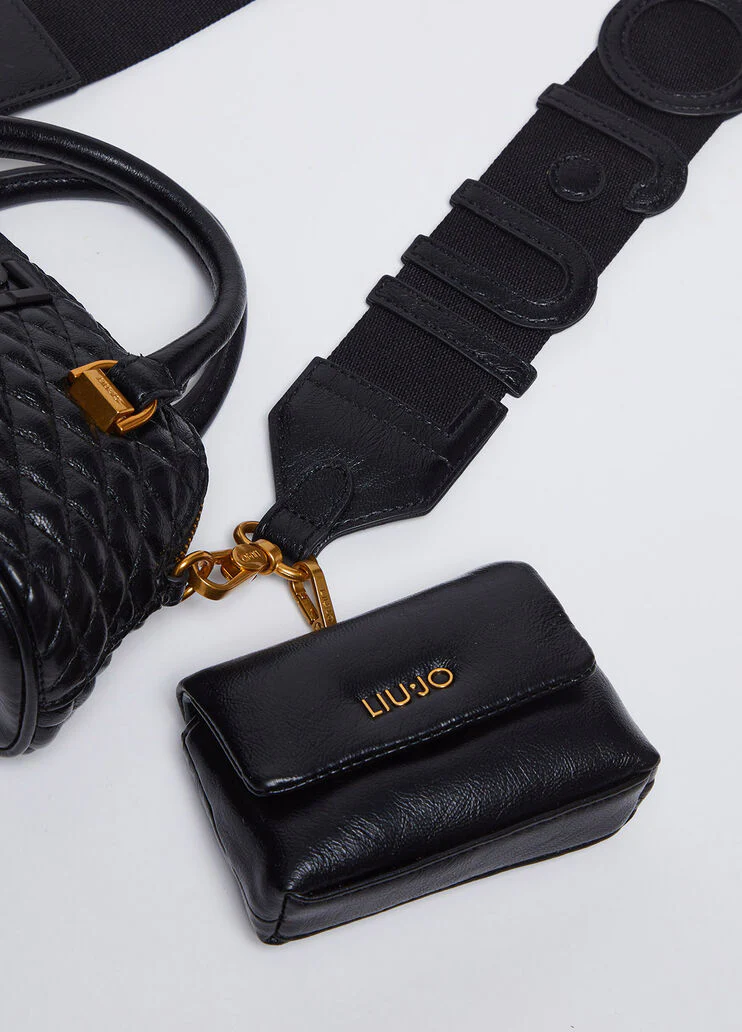 Glossy quilted handbag