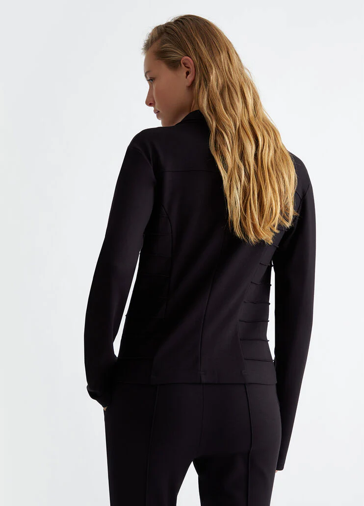 Jersey jacket with zip