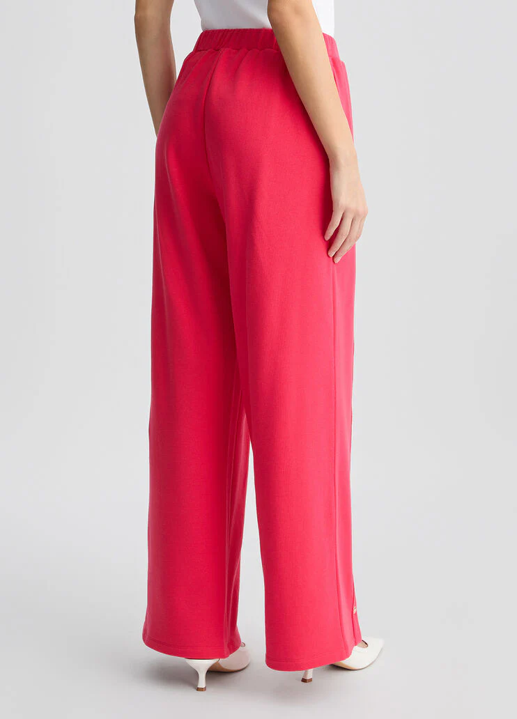 Red fleecegging bottoms with buttons