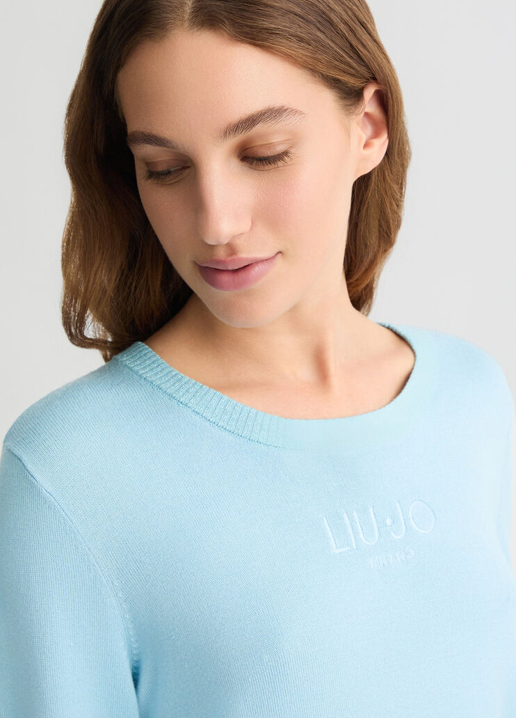Jumper with lurex detailing