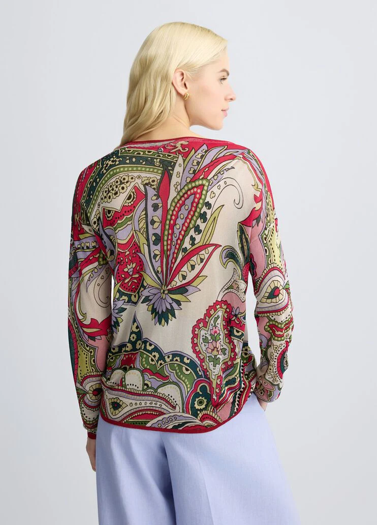 Sweatshirt with animal-print