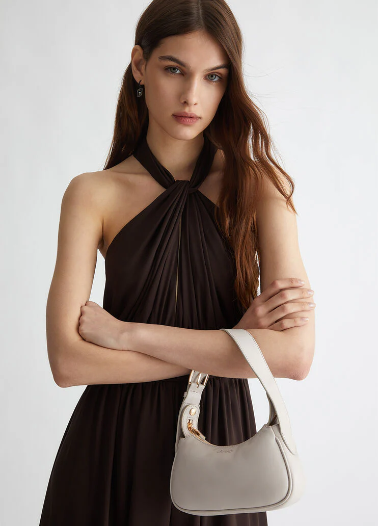 Solid-colour shoulder bag