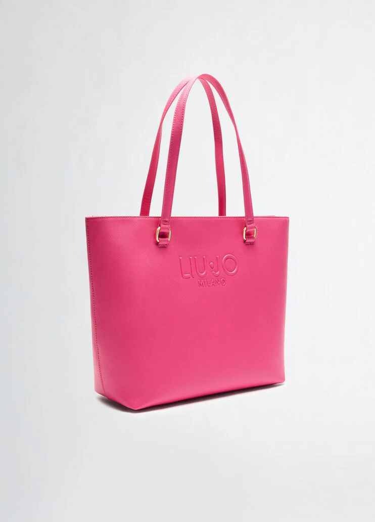 Bright pink shopping bag