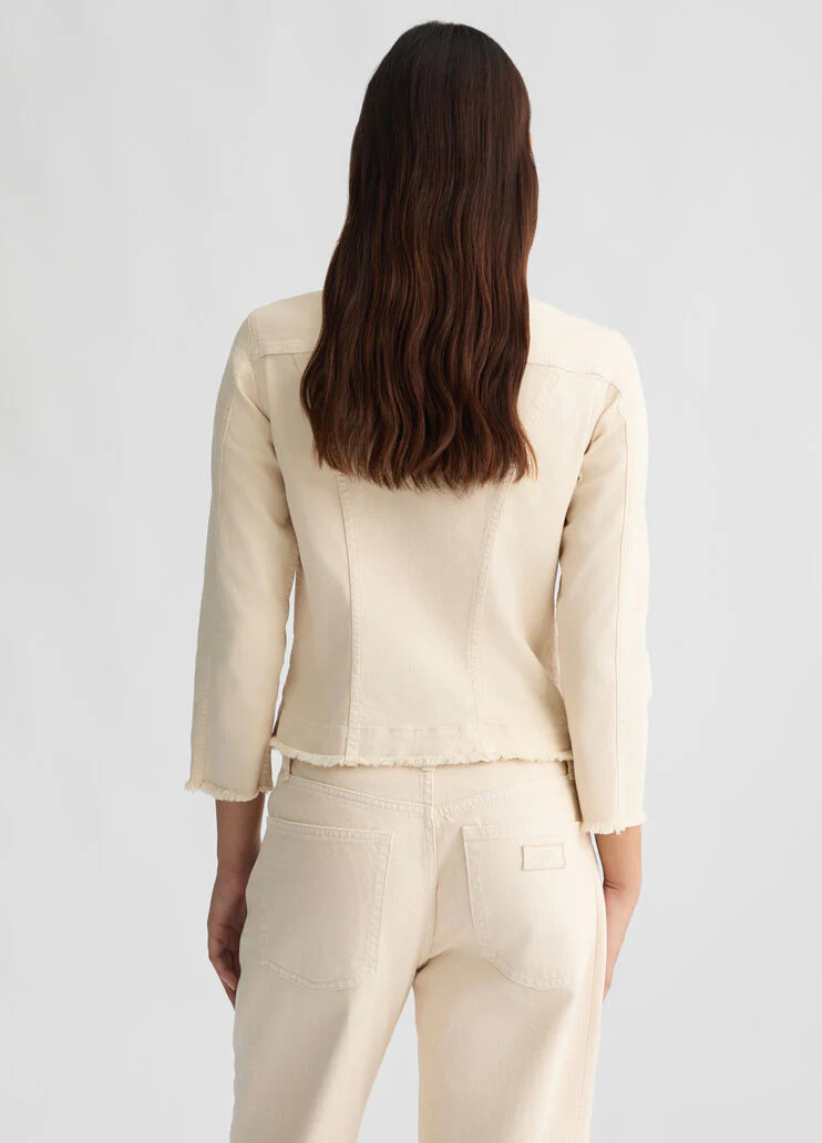 Beige jacket with rhinestones