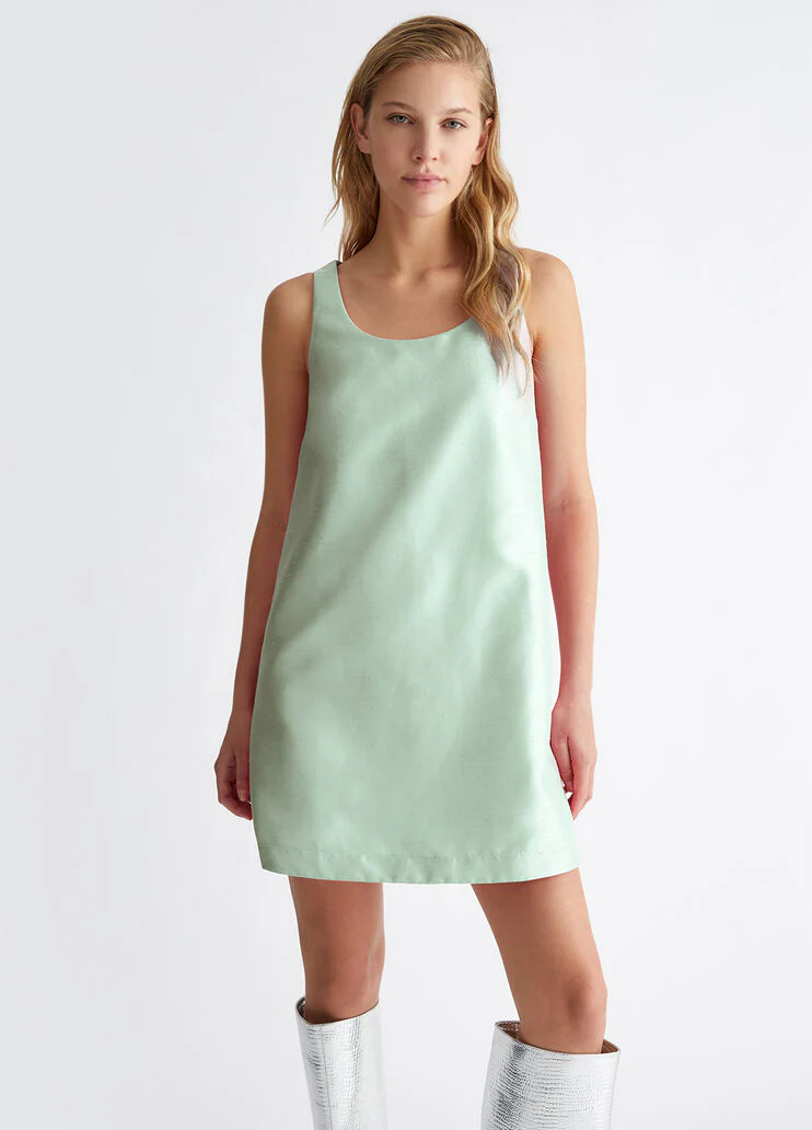 Short sage coloured dress