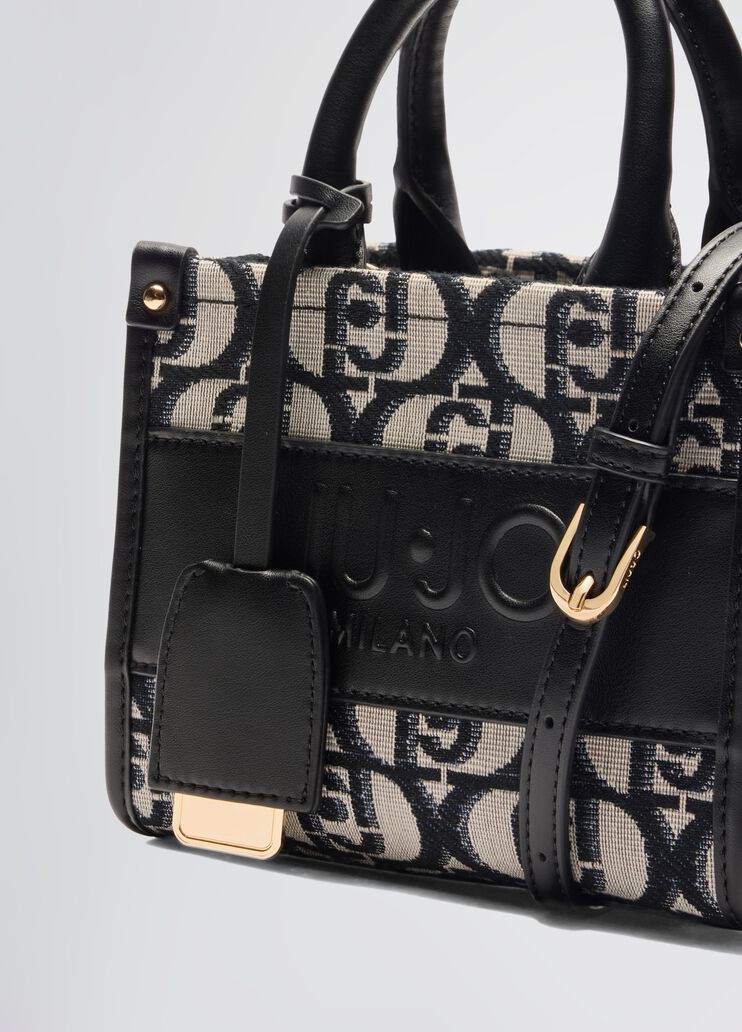 Black mini bag with charm