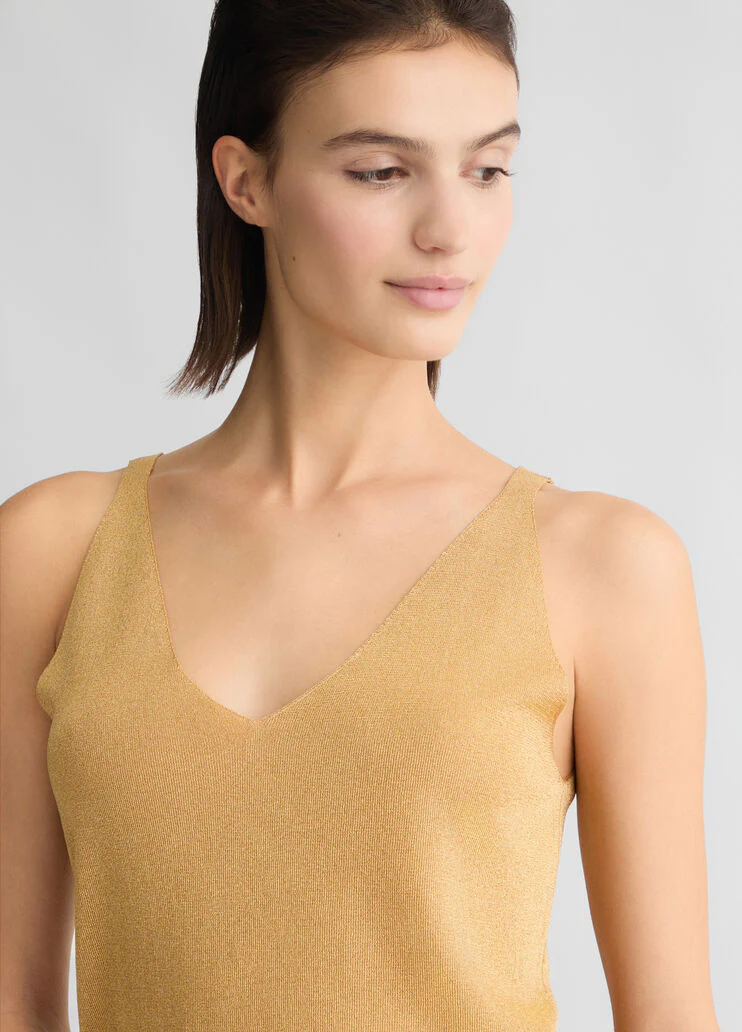 Gold knit top