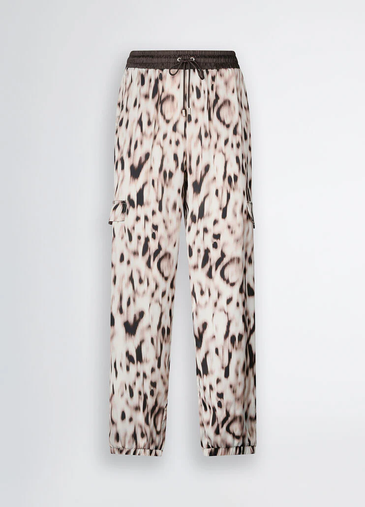 Printed satingging trousers