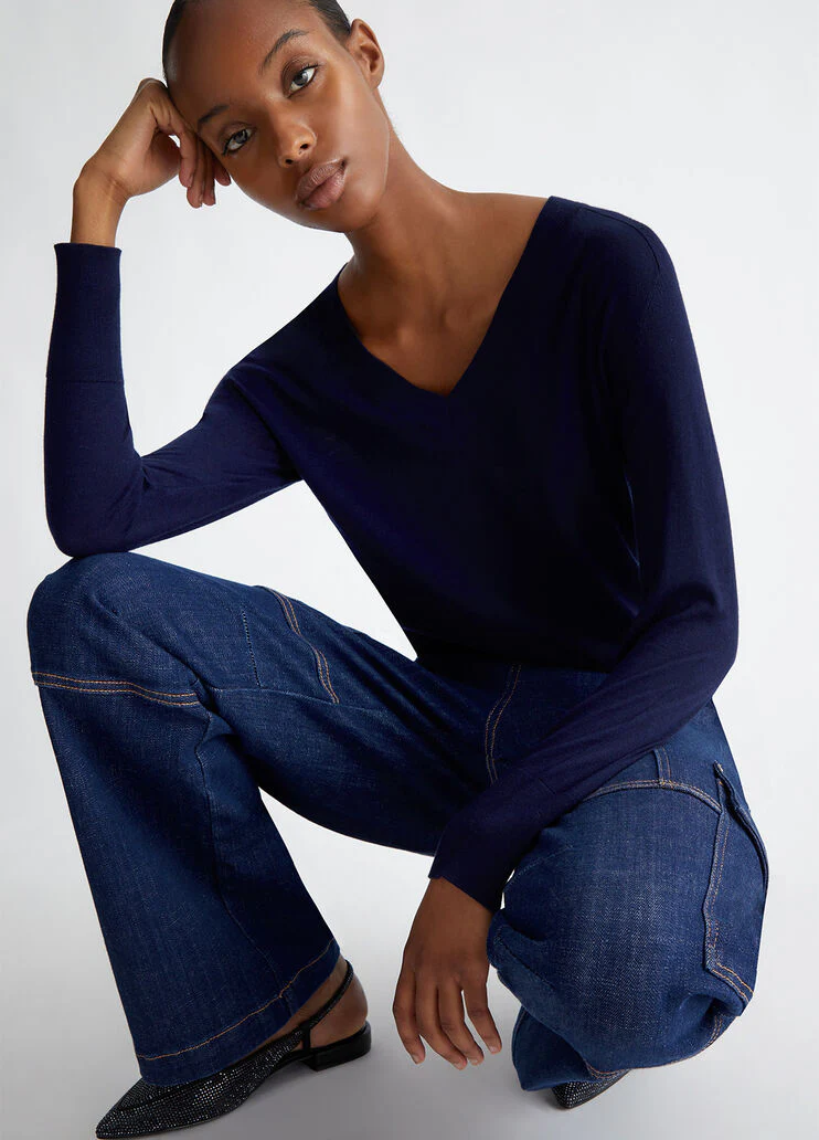 Cotton and cashmere sweater