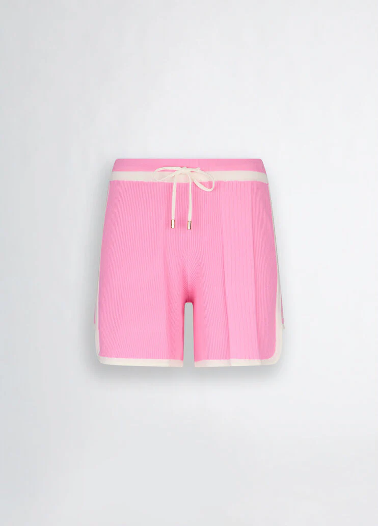 Pink knit shorts