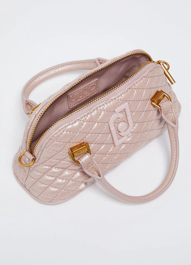 Glossy quilted handbag