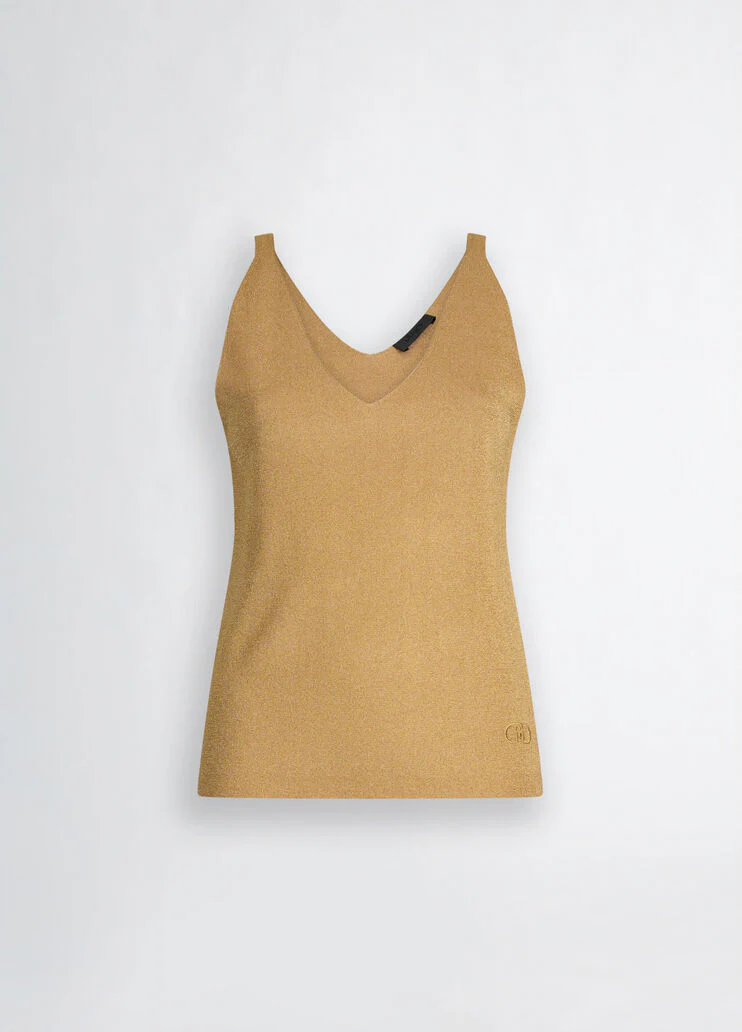 Gold knit top