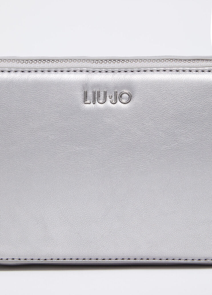 Metallic finish crossbody bag