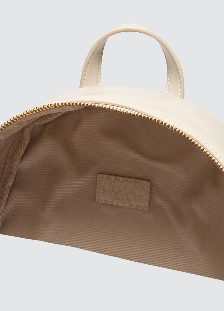 Backpack with logo and chain