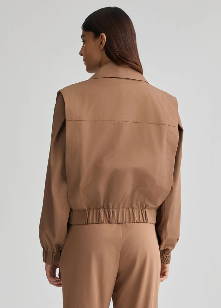 Brown double-breasted jacket