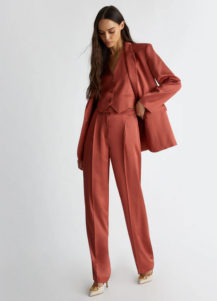 Satin suit blazer
