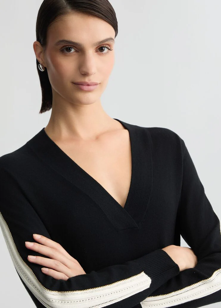 Cotton and wool sweater