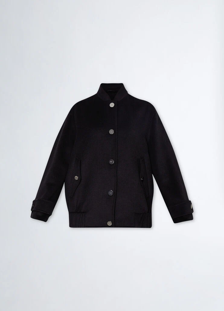 Wool-blend bomber jacket