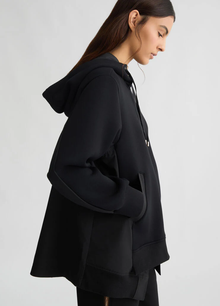 Black hooded jacket