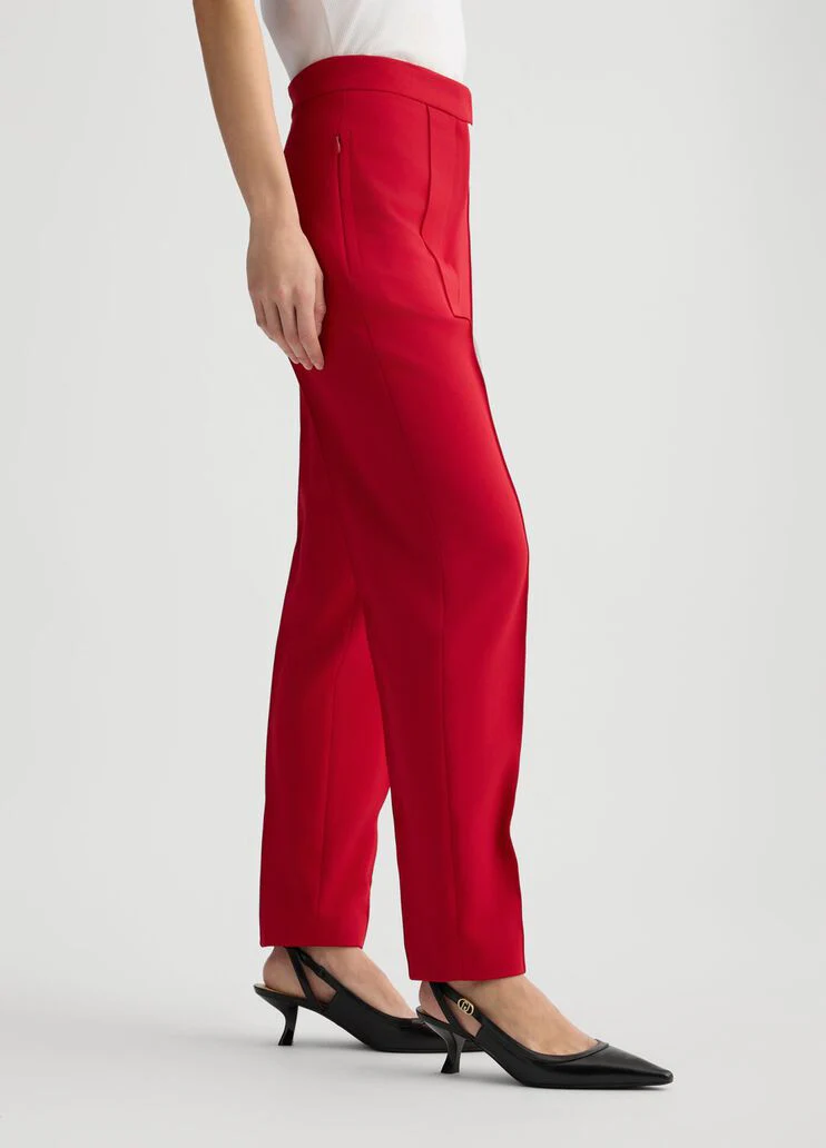 Red cigarette trousers