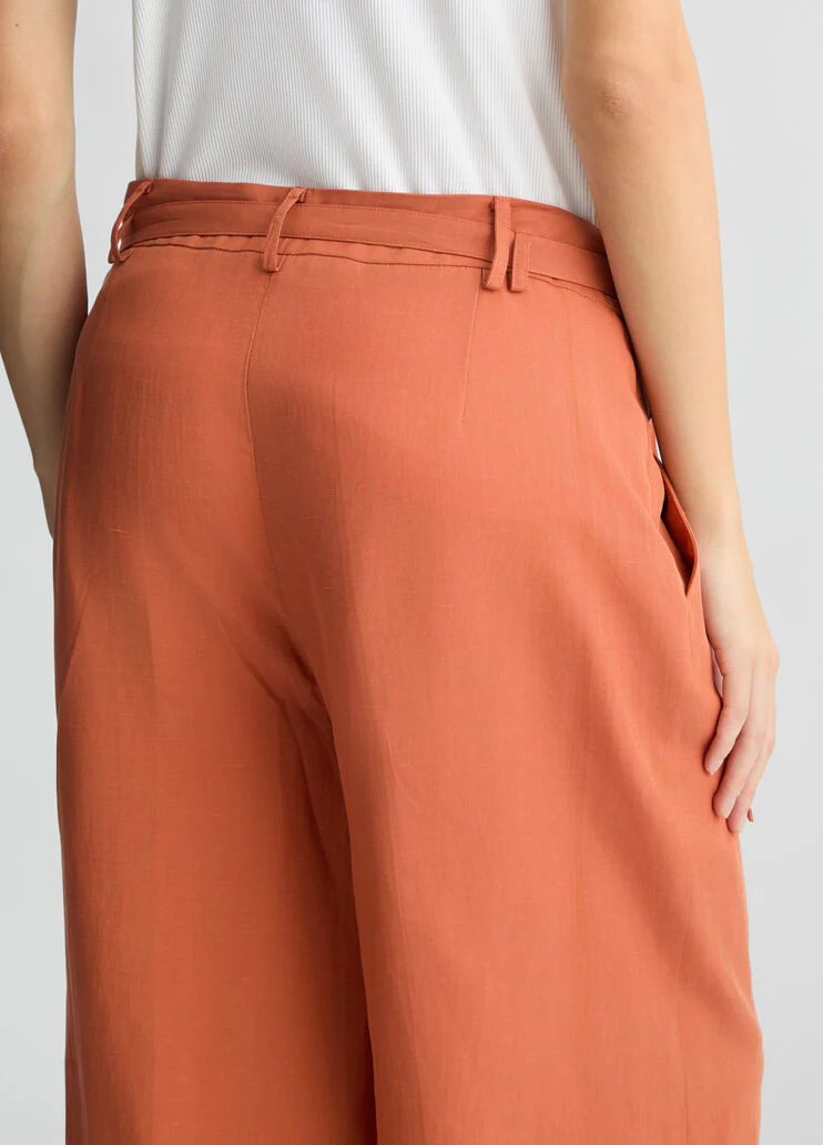 Linen blend Bermuda shorts