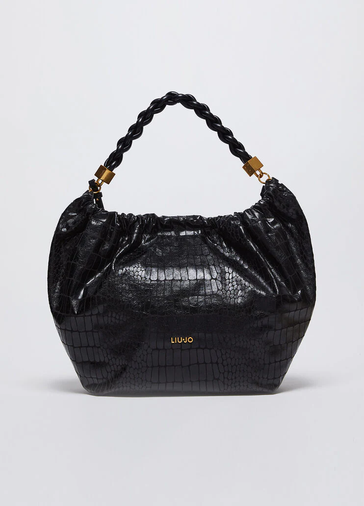 Crocodile-print handbag
