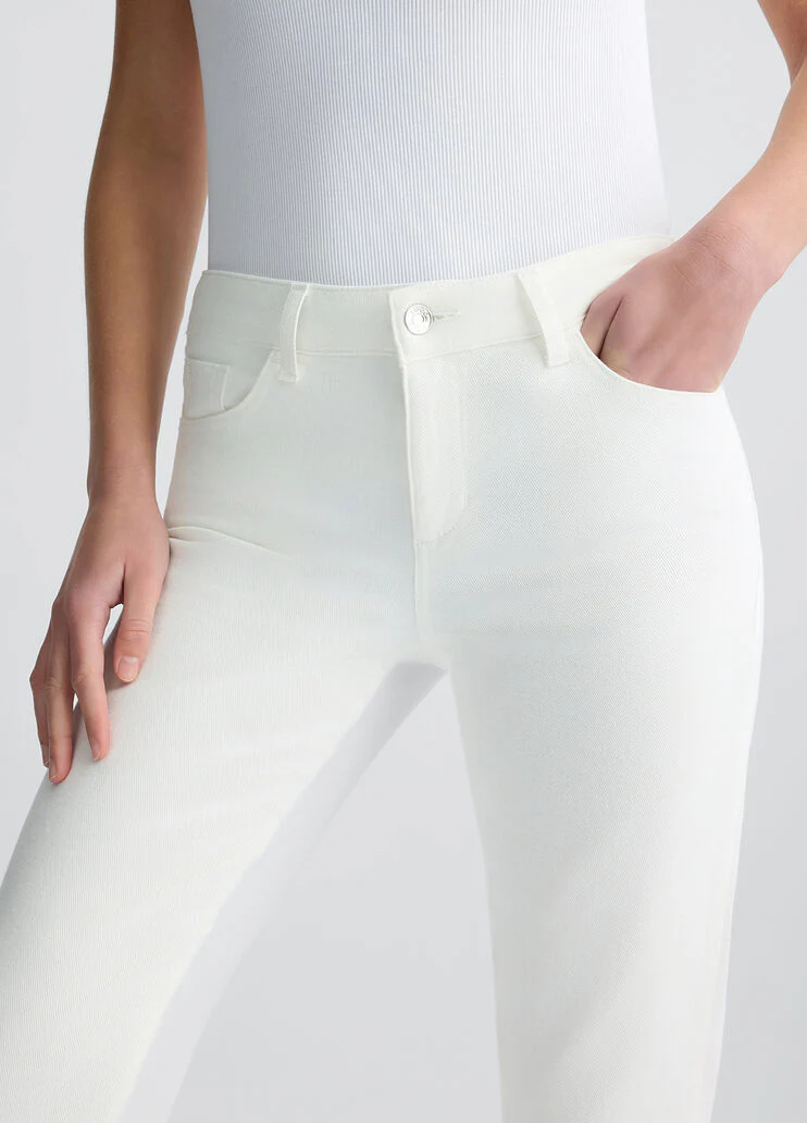 White slim-fit trousers