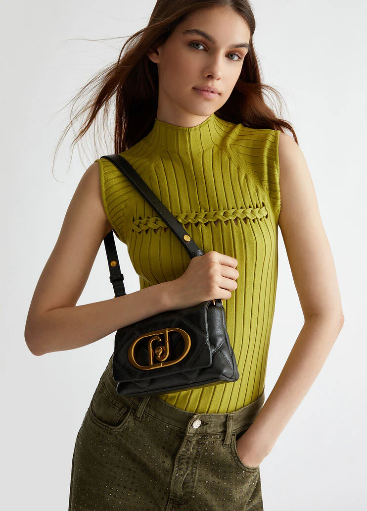 Small matelassé LaPuffy bag