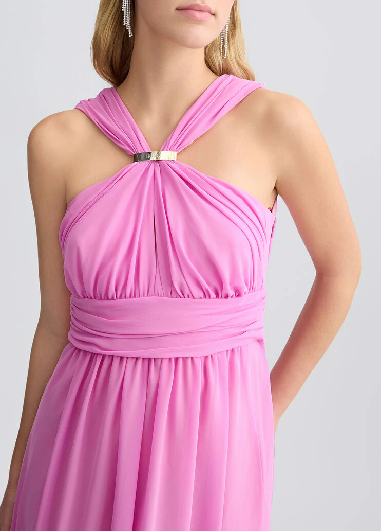 Long elegant pink dress